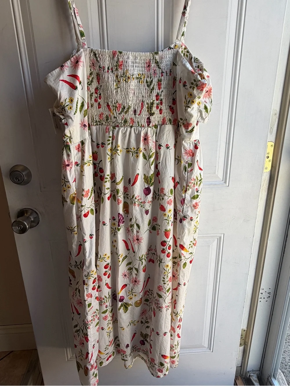 Old Navy White Floral & Fruit Spaghetti-Strap Sundress